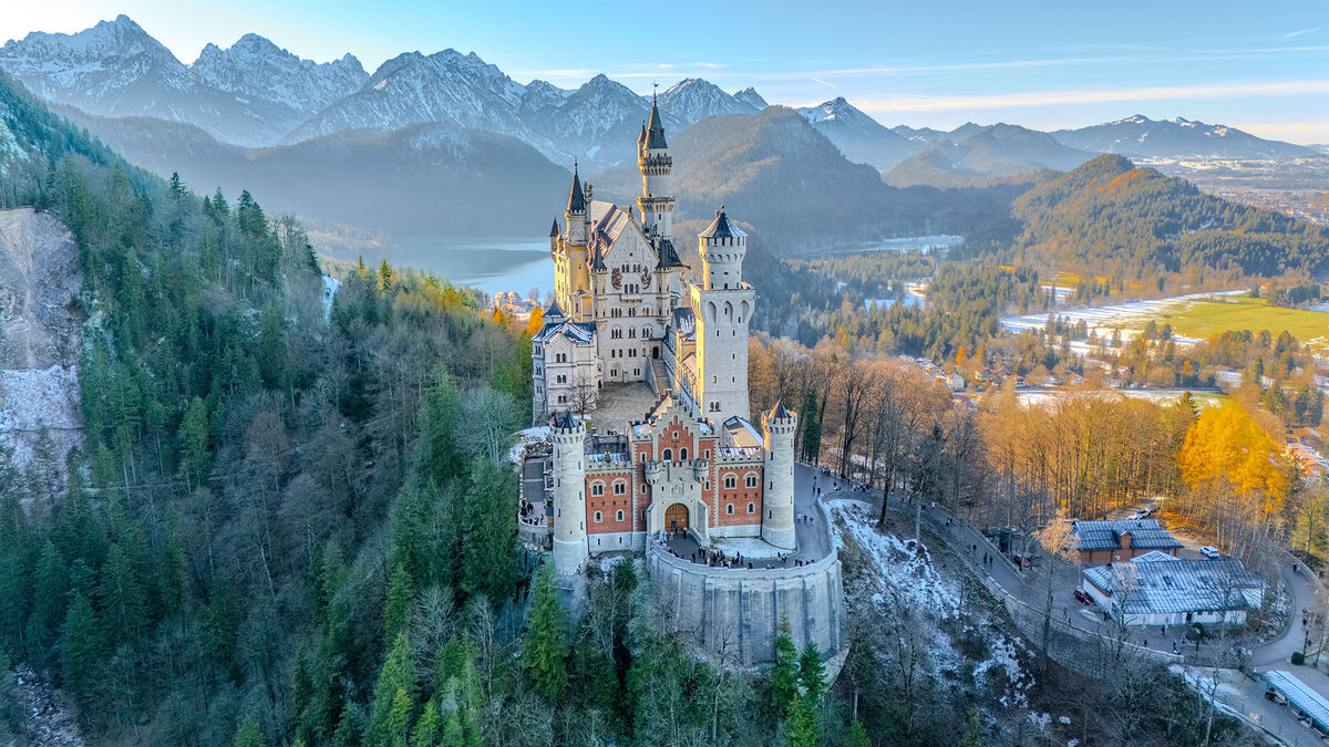 Picturesque German town with colorful architecture